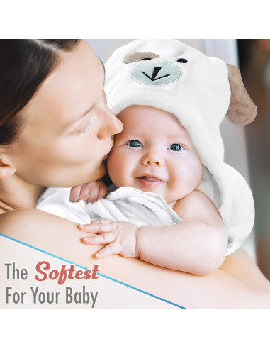 Toalla de Baño con Capucha FOREVERPURE - 89x89 cm Blanca