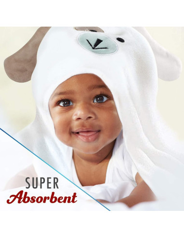 Toalla de Baño con Capucha FOREVERPURE - 89x89 cm Blanca