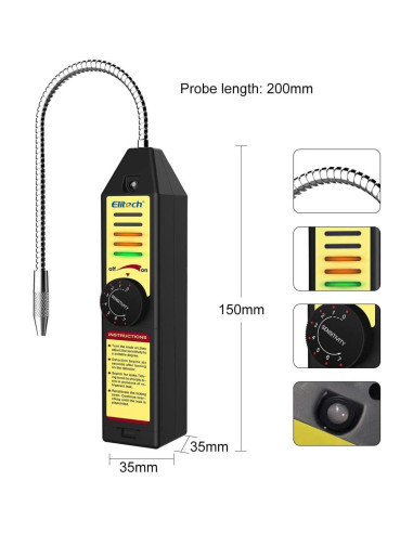 Detector de Fugas de Refrigerante Elitech WJL-6000S 5PCS