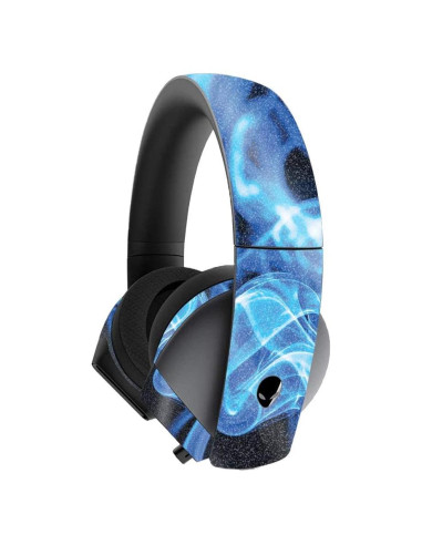 Piel Brillante MightySkins para Auriculares Alienware 7.1 - Llamas Azules