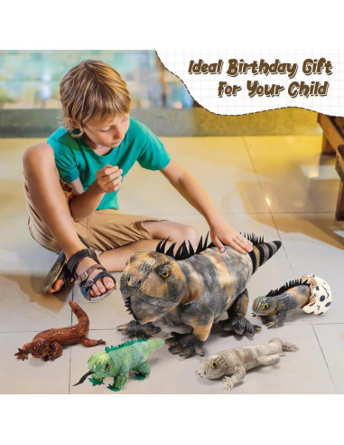 Conjunto de Juguetes de Peluche Iguana Lenwen 5 Piezas 66 cm