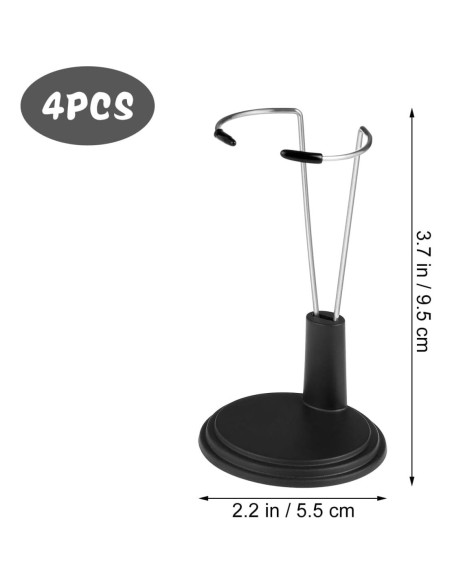 Soporte para Muñecas TOYANDONA 4 Piezas Ajustable Negro