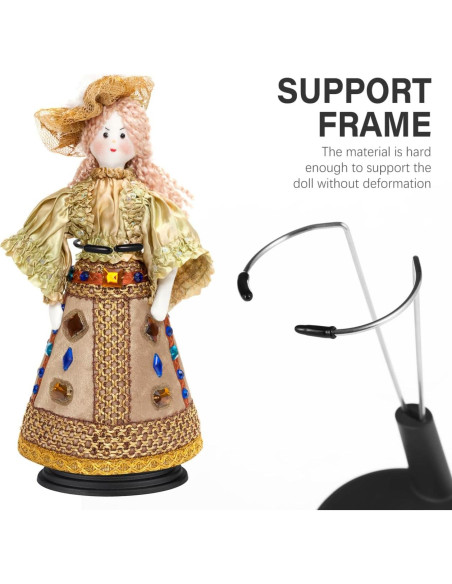 Soporte para Muñecas TOYANDONA 4 Piezas Ajustable Negro