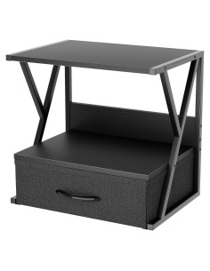 Soporte para Impresora aboxoo Negro con Cajón de Almacenamiento