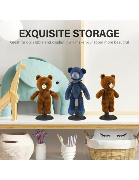 Soporte para Muñecas TOYANDONA 4 Piezas Ajustable Negro