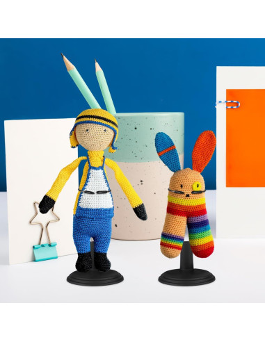 Soporte para Muñecas TOYANDONA 4 Piezas Ajustable Negro