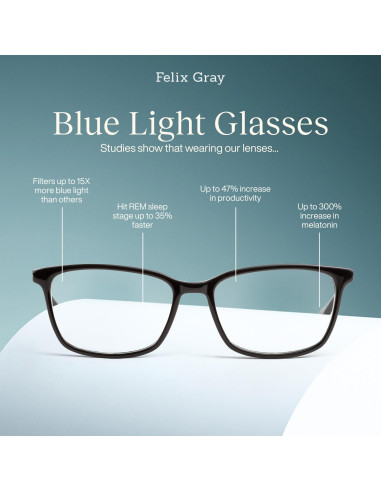Gafas de luz azul Felix Gray Faraday para adultos - Alivio ocular