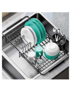 Escurridor de Platos Urackify Expandible 36.5-46cm Negro Mate