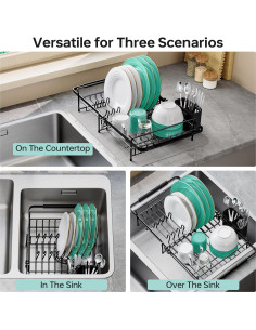 Escurridor de Platos Urackify Expandible 36.5-46cm Negro Mate 2