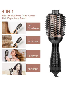 Cepillo Secador Voluminizador Aima Beauty 4 en 1 Negro 2