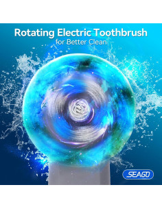 Cepillo de Dientes Eléctrico SEAGO SG-2603 con 8 Cabezas 2