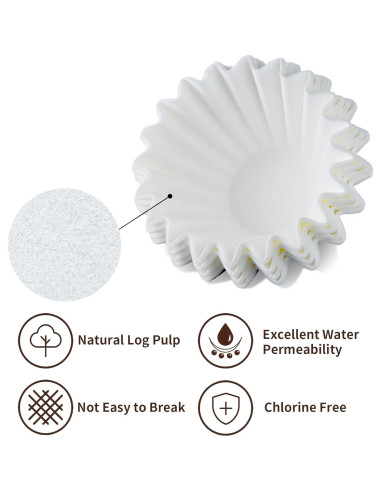 Filtros de papel desechables Brikinte para café Ninja 100 piezas