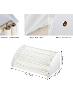 Estante de Libros Montessori BIBELUN 73 cm Blanco para Niños 2