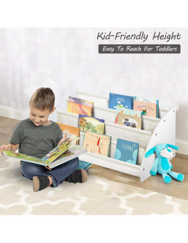Estante de Libros Montessori BIBELUN 73 cm Blanco para Niños