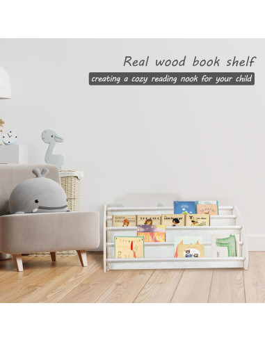 Estante de Libros Montessori BIBELUN 73 cm Blanco para Niños