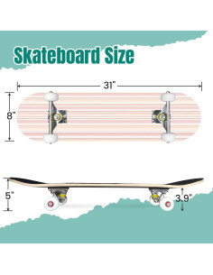 Patineta Completa UHMLTCRBOD 31" x 8" Madera de Arce 7 Capas 2