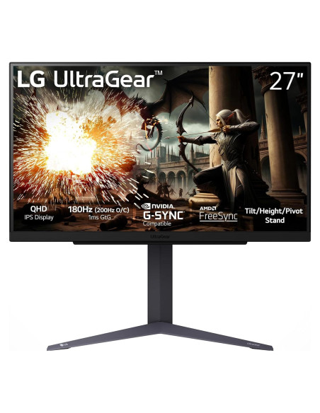 Monitor de Juegos LG 27GS75QX-B QHD 27" 180Hz 1ms IPS