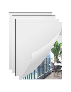 4 Piezas de Espejo Acrílico Autoadhesivo QEEYON 20x30cm