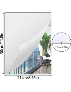 4 Piezas de Espejo Acrílico Autoadhesivo QEEYON 20x30cm 2