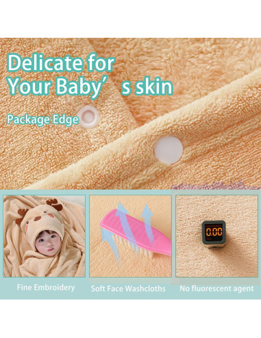 Toalla de Baño con Capucha SEVDO 70x140 cm para Niños