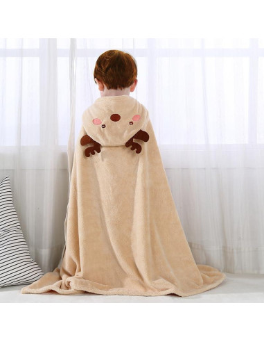 Toalla de Baño con Capucha SEVDO 70x140 cm para Niños