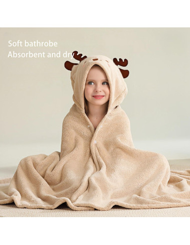 Toalla de Baño con Capucha SEVDO 70x140 cm para Niños