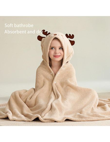 Toalla de Baño con Capucha SEVDO 70x140 cm para Niños