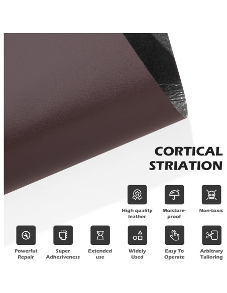Kit de Reparación de Cuero Zinkooat 9.9x200.7 cm Marrón Oscuro