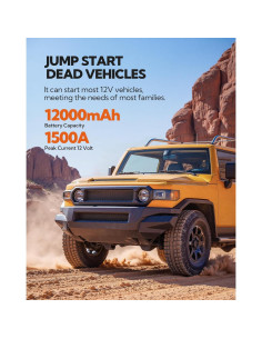 Arrancador de Batería de Coche EBOSSOM JS6 12000mAh 1500A 2