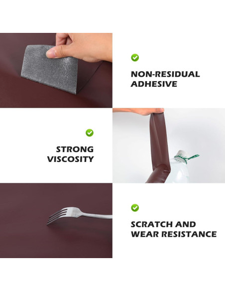 Kit de Reparación de Cuero Zinkooat 9.9x200.7 cm Marrón Oscuro