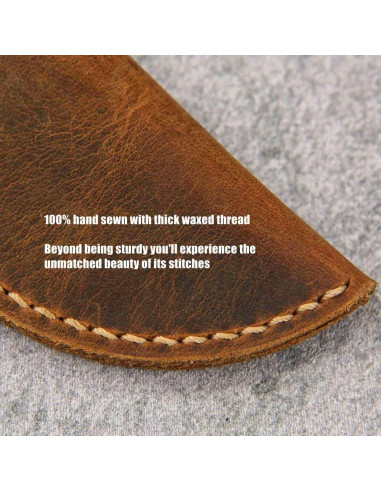 Funda de cuero ESEE 4 hecha a mano vertical resistente