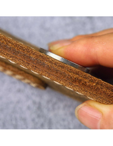 Funda de cuero ESEE 4 hecha a mano vertical resistente