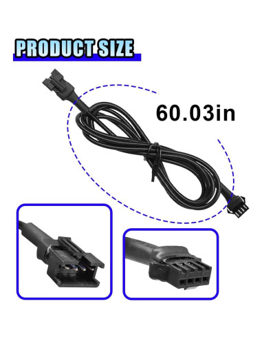 Cable de Extensión LED RGB 4 Pines LHDOS 152.4 cm 2PCS