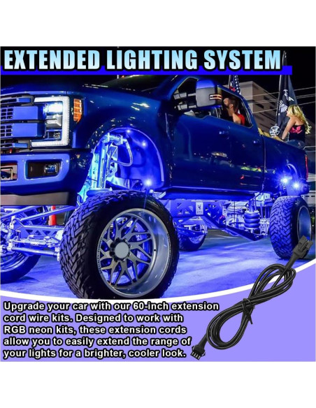 Cable de Extensión LED RGB 4 Pines LHDOS 152.4 cm 2PCS