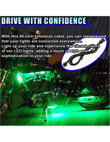 Cable de Extensión LED RGB 4 Pines LHDOS 152.4 cm 2PCS