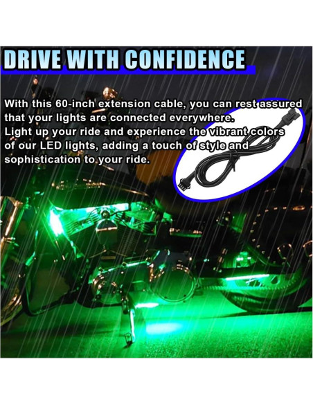 Cable de Extensión LED RGB 4 Pines LHDOS 152.4 cm 2PCS