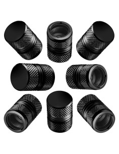 Tapas de Válvula de Neumático BAURATTI 8 Piezas Universal Negra