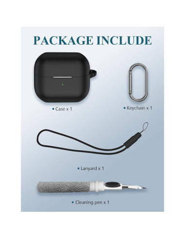 Funda de Silicona para Samsung Galaxy Buds 3/3 Pro - Negro