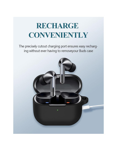 Funda de Silicona para Samsung Galaxy Buds 3/3 Pro - Negro