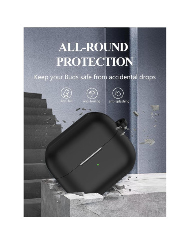 Funda de Silicona para Samsung Galaxy Buds 3/3 Pro - Negro