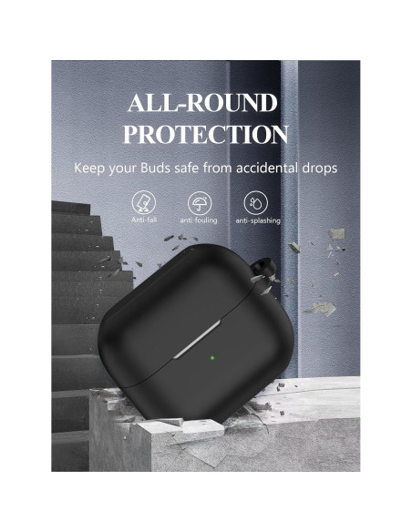 Funda de Silicona para Samsung Galaxy Buds 3/3 Pro - Negro