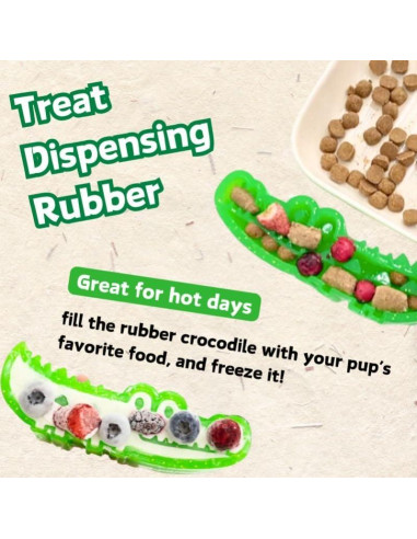 Juguete para Perros Cocodrilo YoPoll - Alimentación Lenta 12.7cm