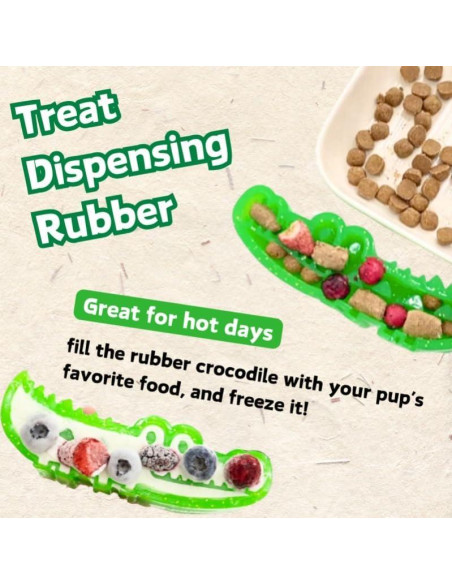 Juguete para Perros Cocodrilo YoPoll - Alimentación Lenta 12.7cm