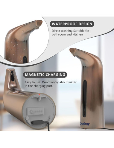 Dispensador Automático de Jabón Greatmay 400ml Infrarrojo