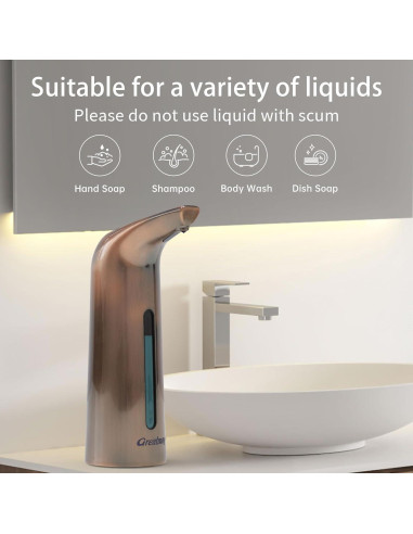 Dispensador Automático de Jabón Greatmay 400ml Infrarrojo