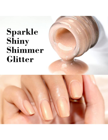 Esmalte en Gel Nude Brillante RARJSM 15ml Melocotón Dorado