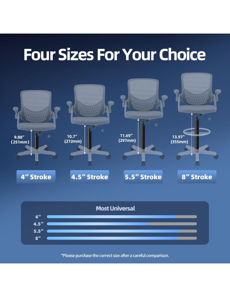 Cilindro de Elevación a Gas MASTERY MART 4" Negro Mate