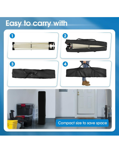 Carpa Plegable Onelike 10x10 con Pared Lateral Azul - Resistente al Agua