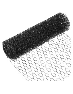 Malla de Alambre Galvanizado SATINIOR 34.8x203.2cm Negra