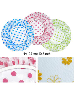 Gorros de Ducha Reutilizables OHOO 6 Pcs Impermeables 2